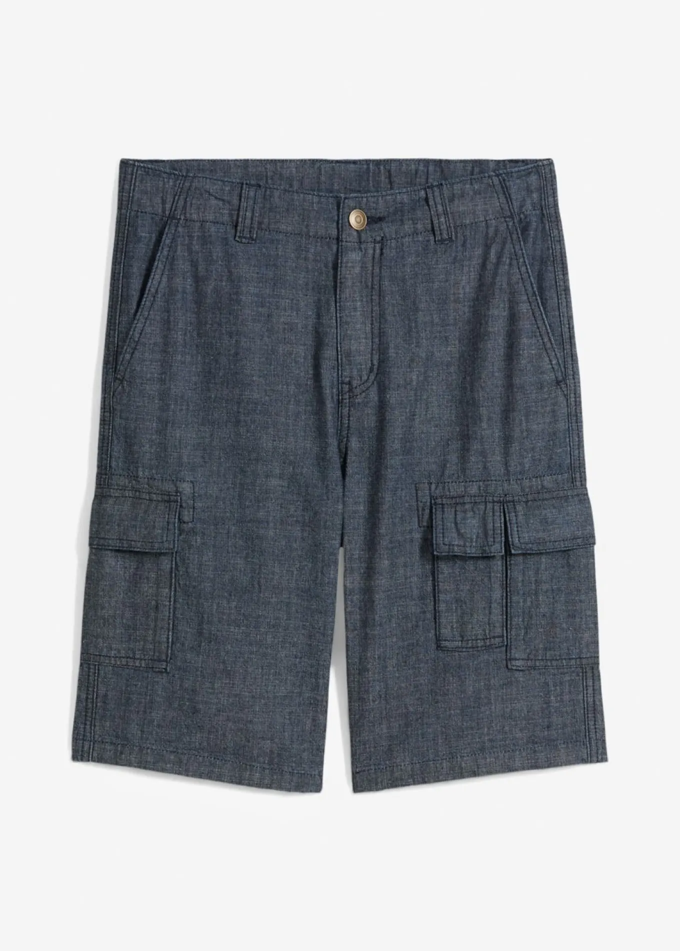 Pantalón corto tipo cargo de chambray con corte regular