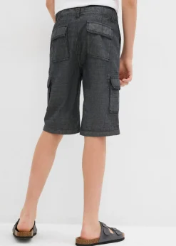 Pantalón corto tipo cargo de chambray con corte regular