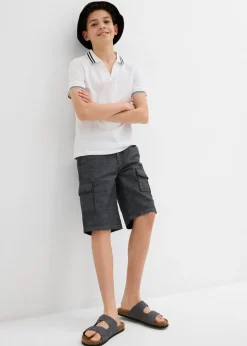 Pantalón corto tipo cargo de chambray con corte regular