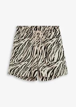 Pantalón corto tipo paperbag con cordón