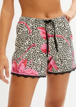 Pantalón corto (2 unidades) con encaje delicado