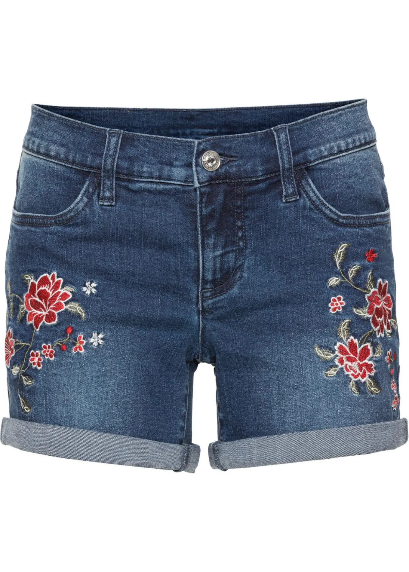 Pantalón corto vaquero con bordado