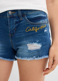 Pantalón corto vaquero con bordado