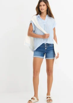 Pantalón corto vaquero con talle medio