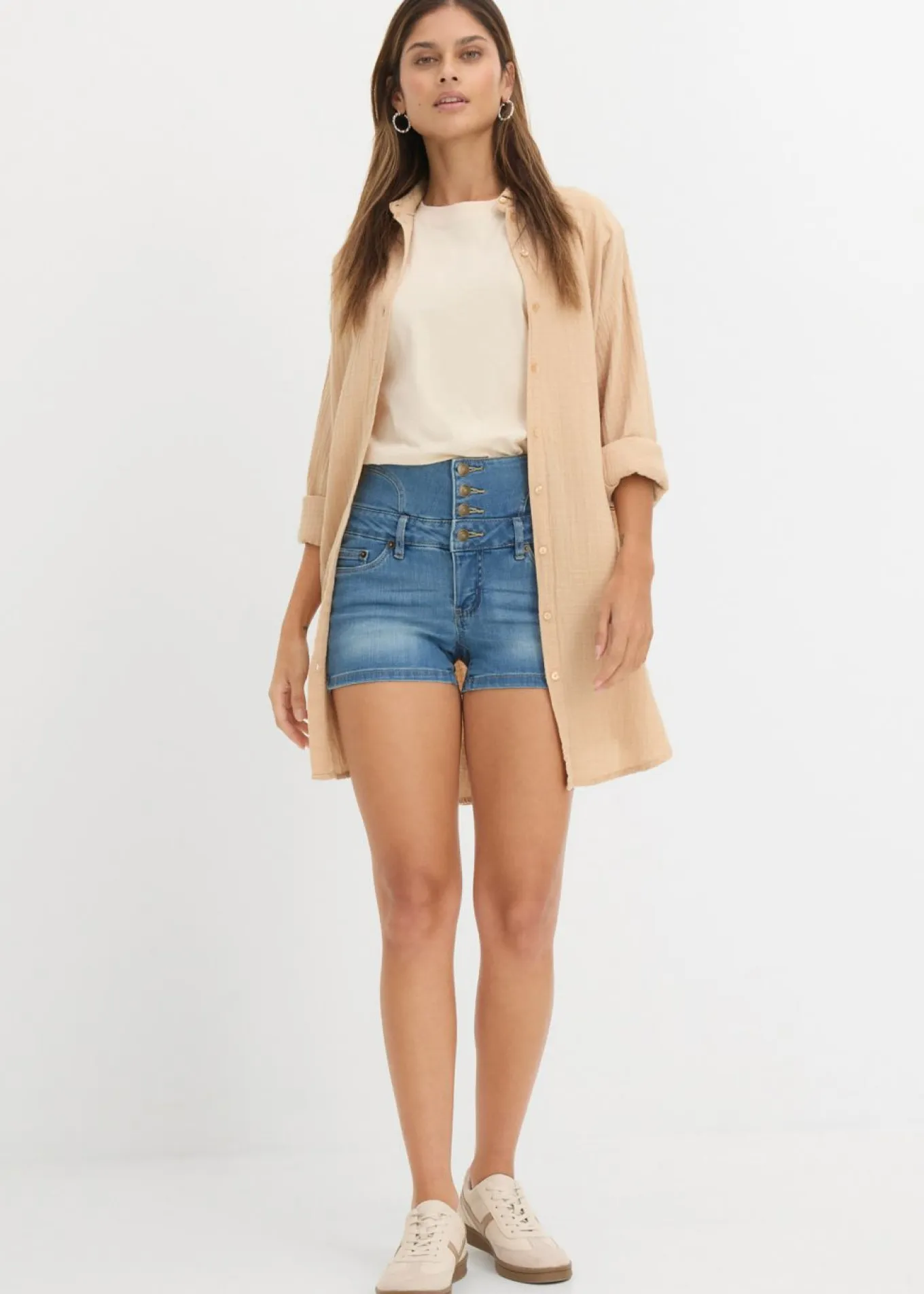 Pantalón corto vaquero de talle alto