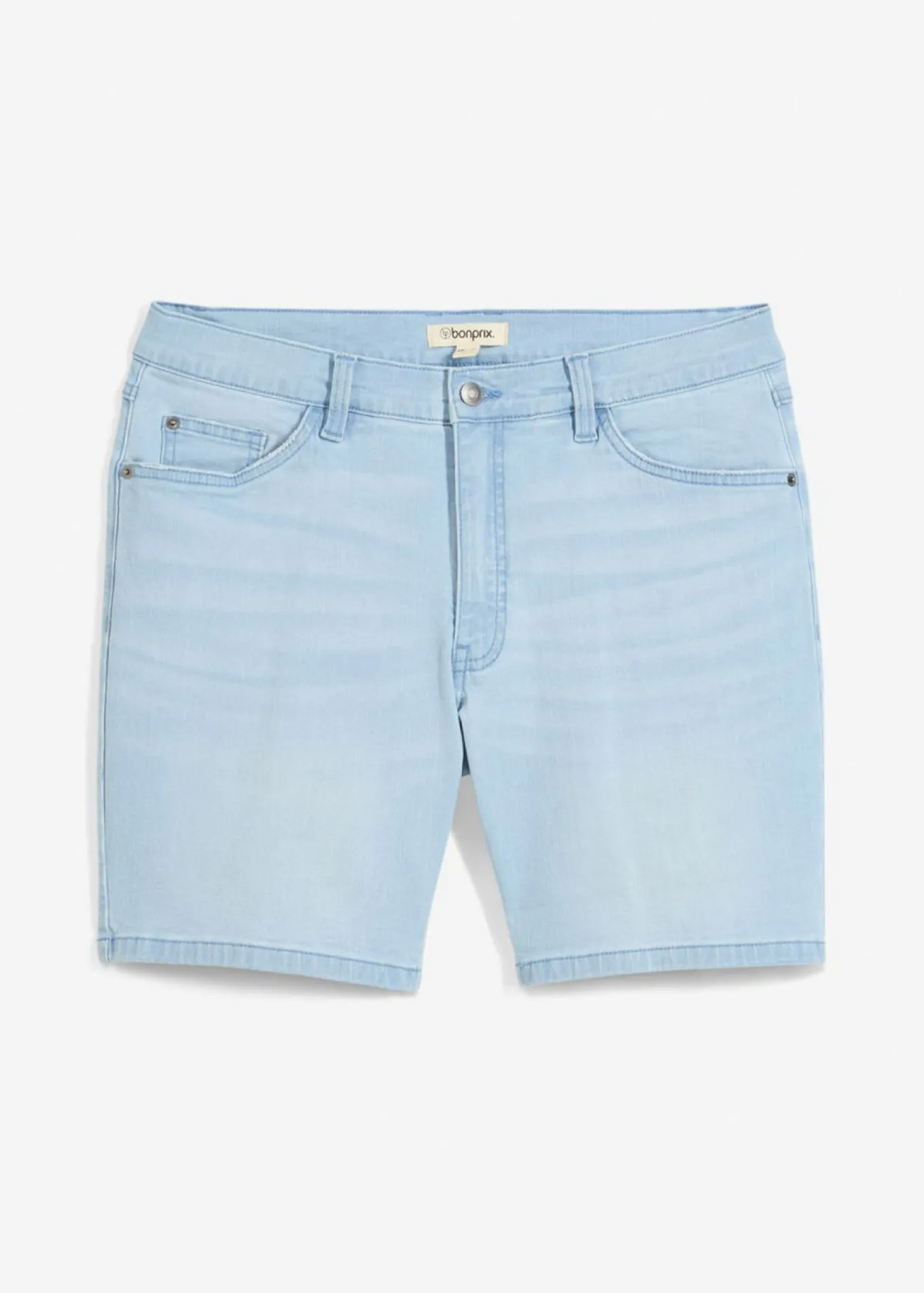Pantalón corto vaquero elástico, loose fit, extra ancho