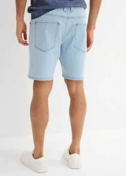 Pantalón corto vaquero elástico, loose fit, extra ancho