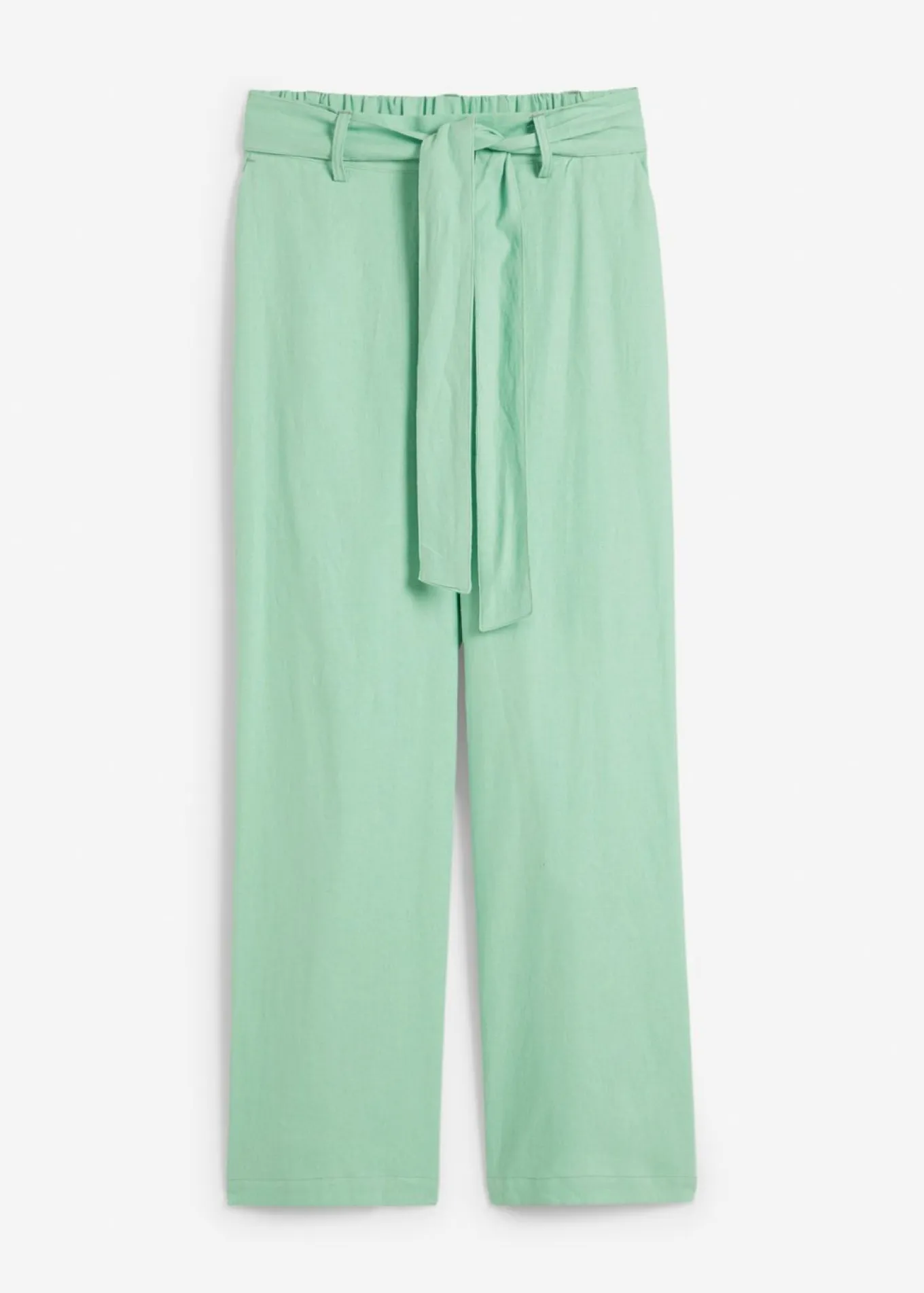 Pantalón culotte de mezcla de lino vaporosa
