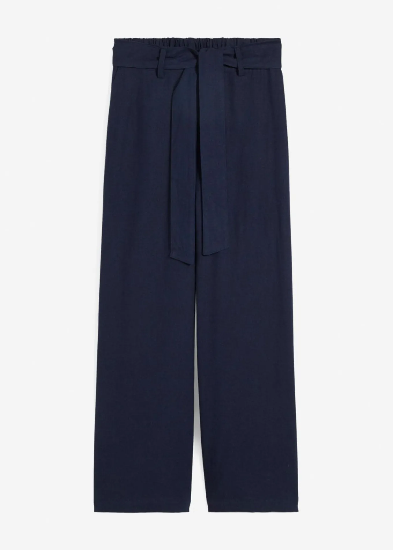 Pantalón culotte de mezcla de lino vaporosa