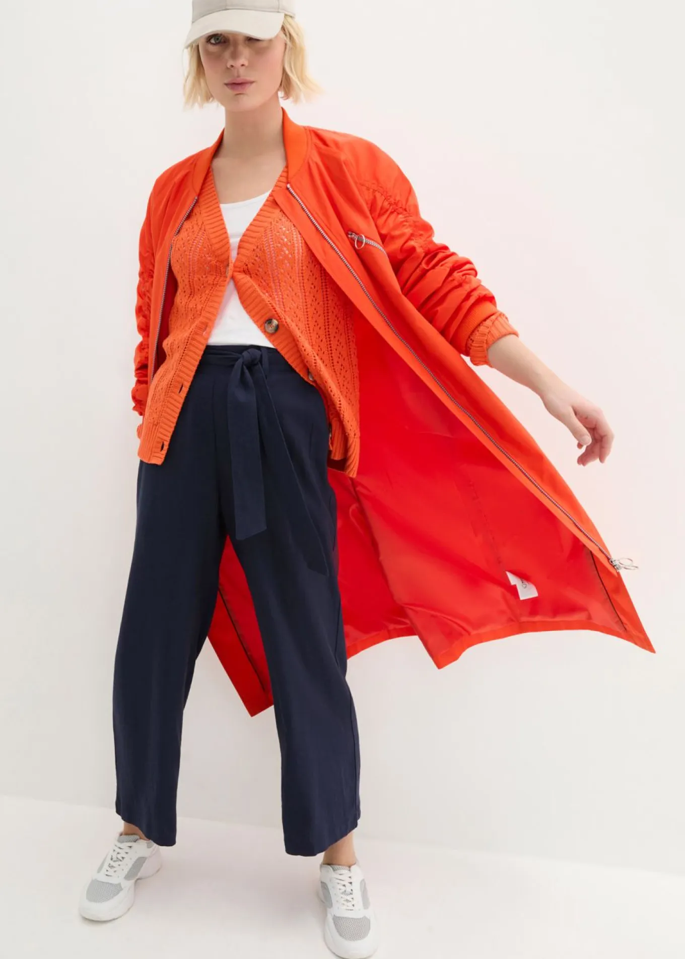 Pantalón culotte de mezcla de lino vaporosa