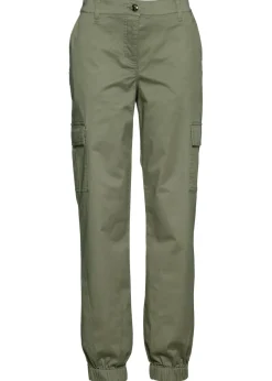 Pantalón de algodón elástico con estilo cargo