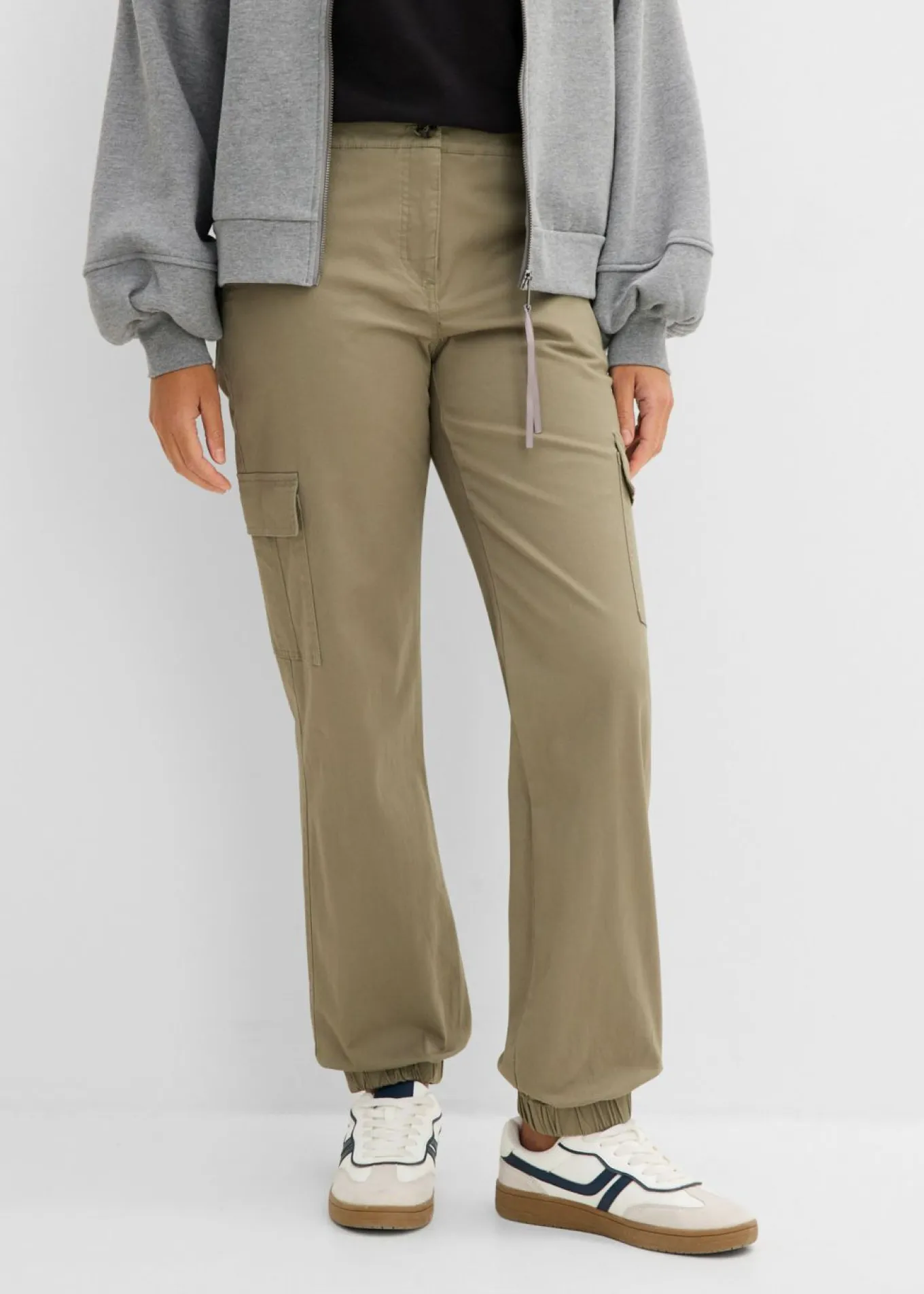 Pantalón de algodón elástico con estilo cargo