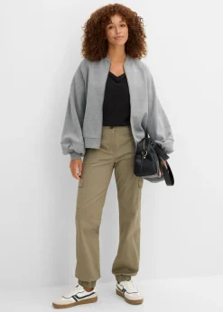 Pantalón de algodón elástico con estilo cargo
