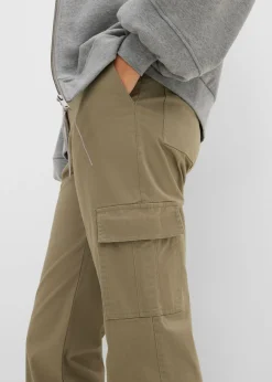 Pantalón de algodón elástico con estilo cargo