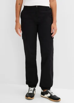 Pantalón de algodón elástico con estilo cargo