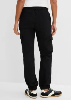 Pantalón de algodón elástico con estilo cargo