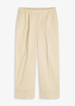 Pantalón de algodón elástico con pinzas