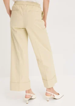 Pantalón de algodón elástico con pinzas