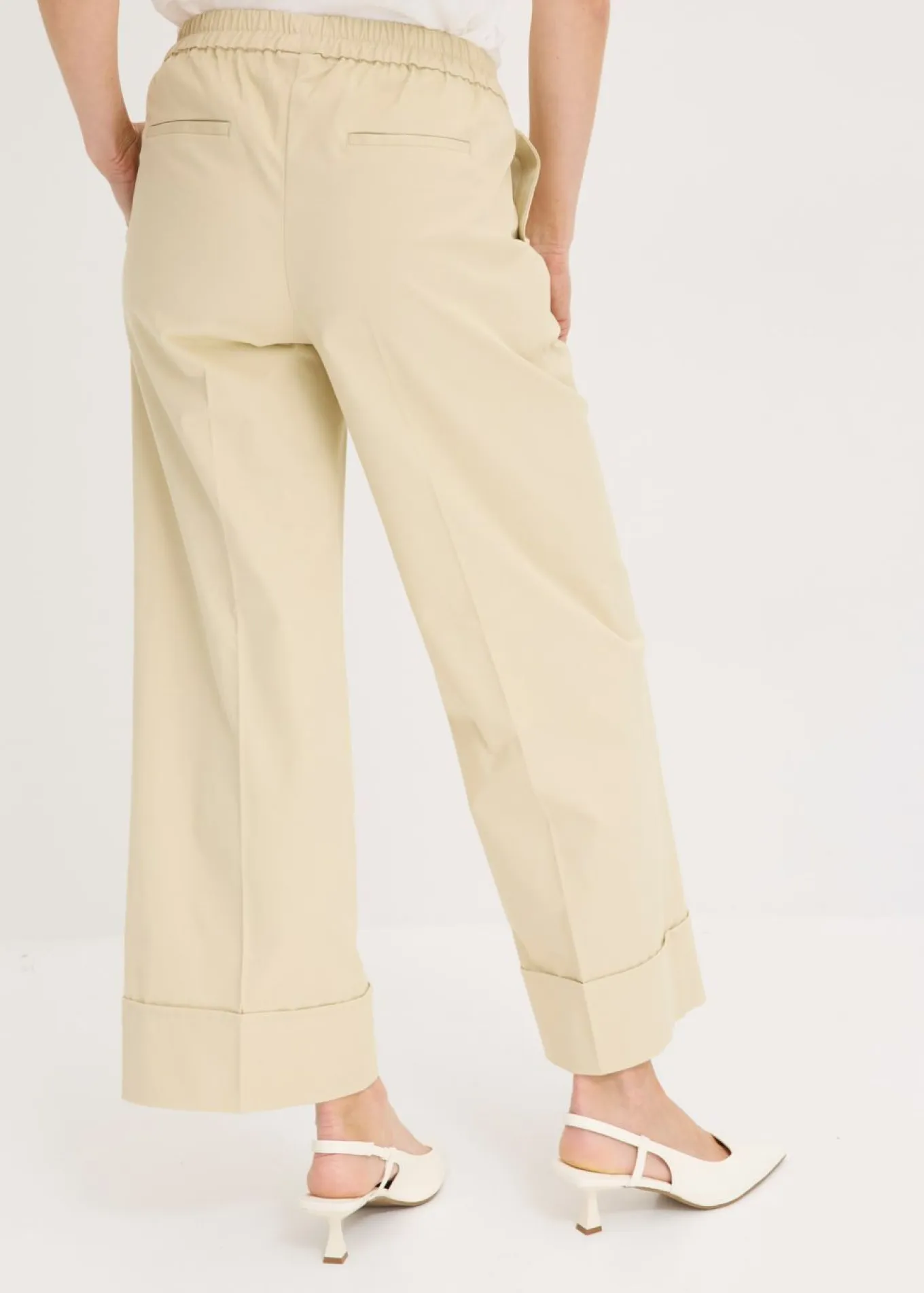 Pantalón de algodón elástico con pinzas