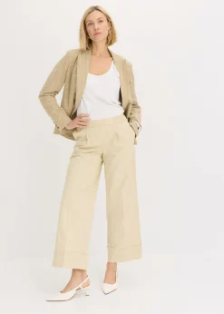 Pantalón de algodón elástico con pinzas