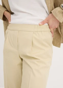 Pantalón de algodón elástico con pinzas
