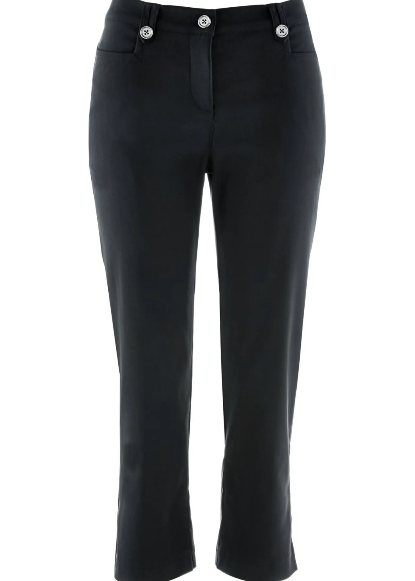 Pantalón de bengalina, largo 7/8, con cintura cómoda