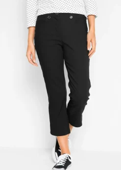 Pantalón de bengalina, largo 7/8, con cintura cómoda