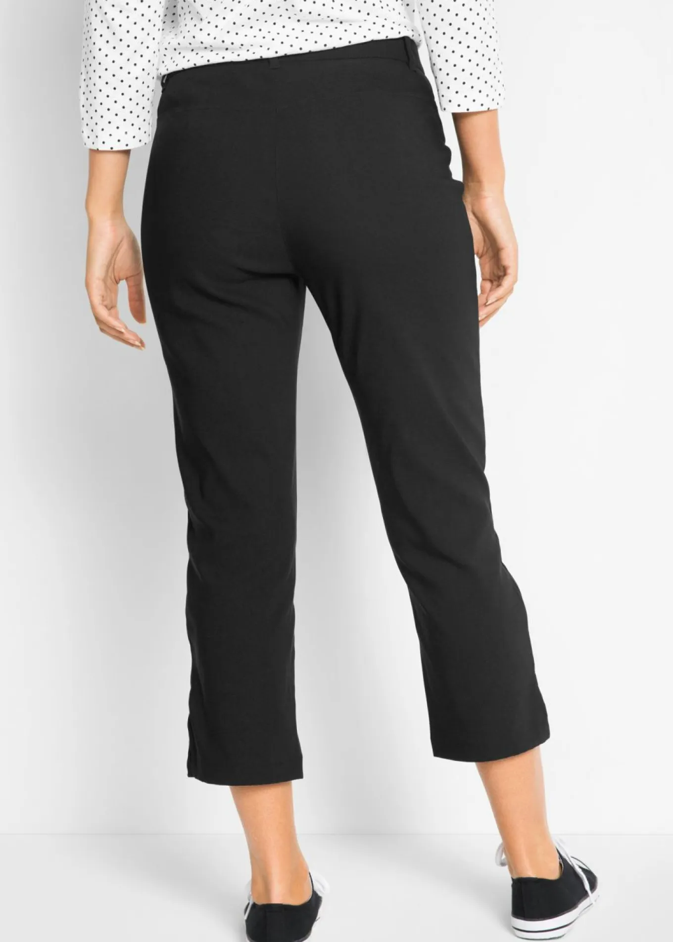 Pantalón de bengalina, largo 7/8, con cintura cómoda