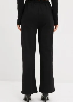Pantalón de chándal ancho con cintura en contraste