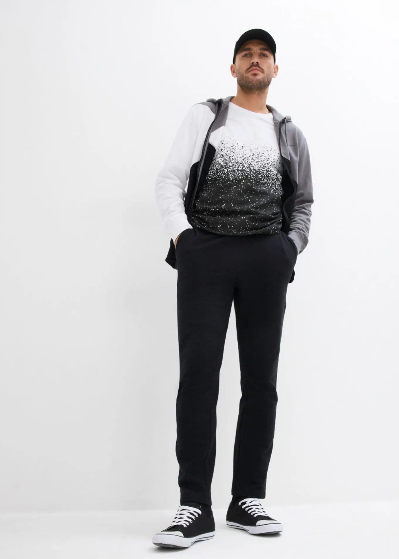 Pantalón de chándal con interior suave y dobladillo recto