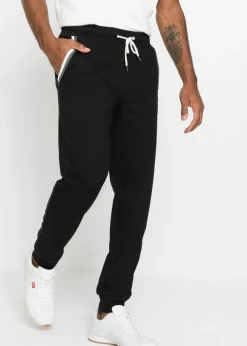Pantalón de chándal de algodón puro con detalles en contraste