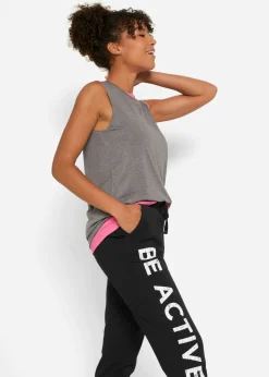 Pantalón de chándal de algodón con estampado y corte holgado