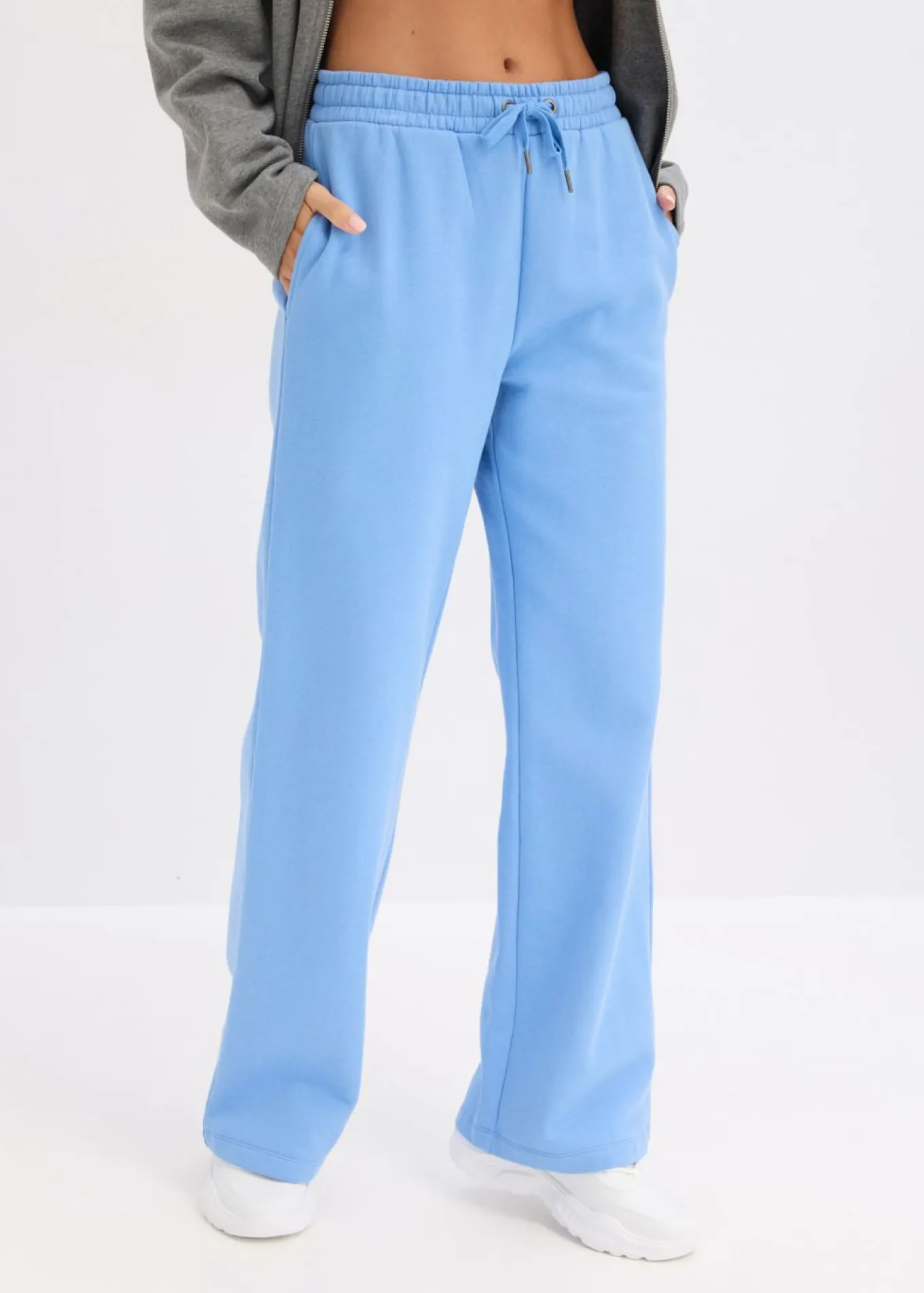 Pantalón de chándal de algodón orgánico puro con cintura alta