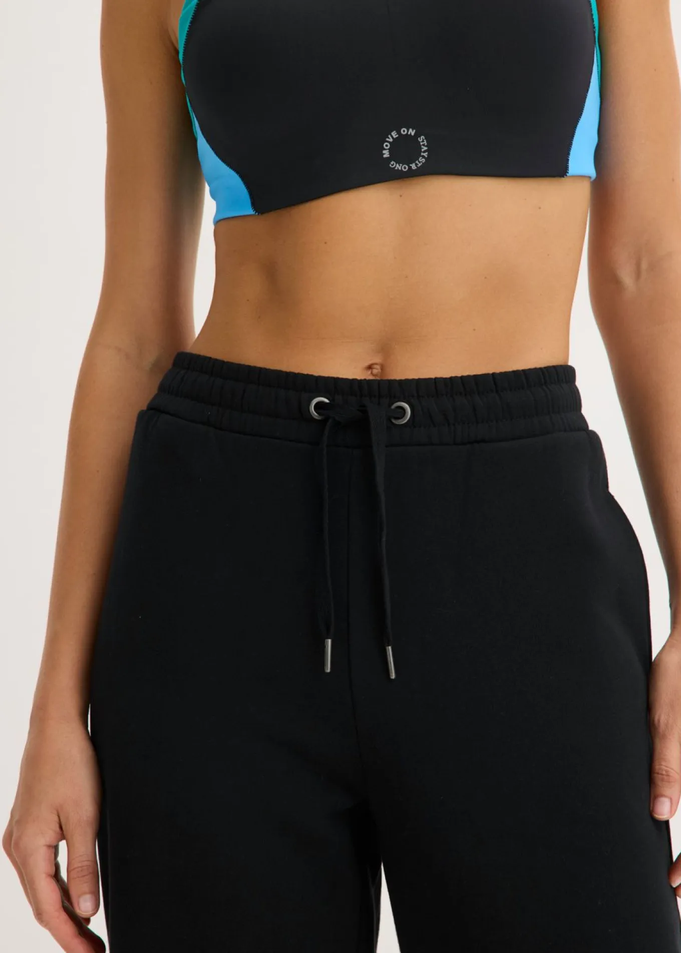 Pantalón de chándal de algodón orgánico puro con cintura alta