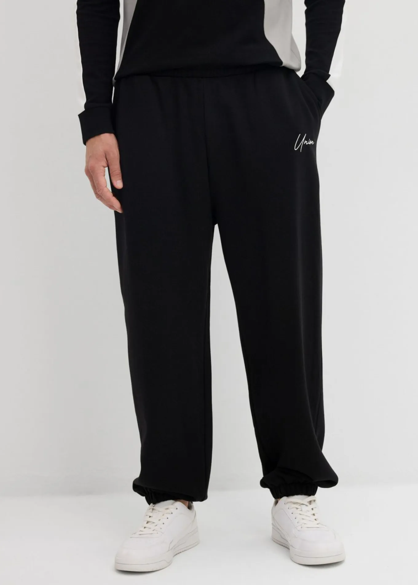 Pantalón de chándal de algodón puro con corte holgado