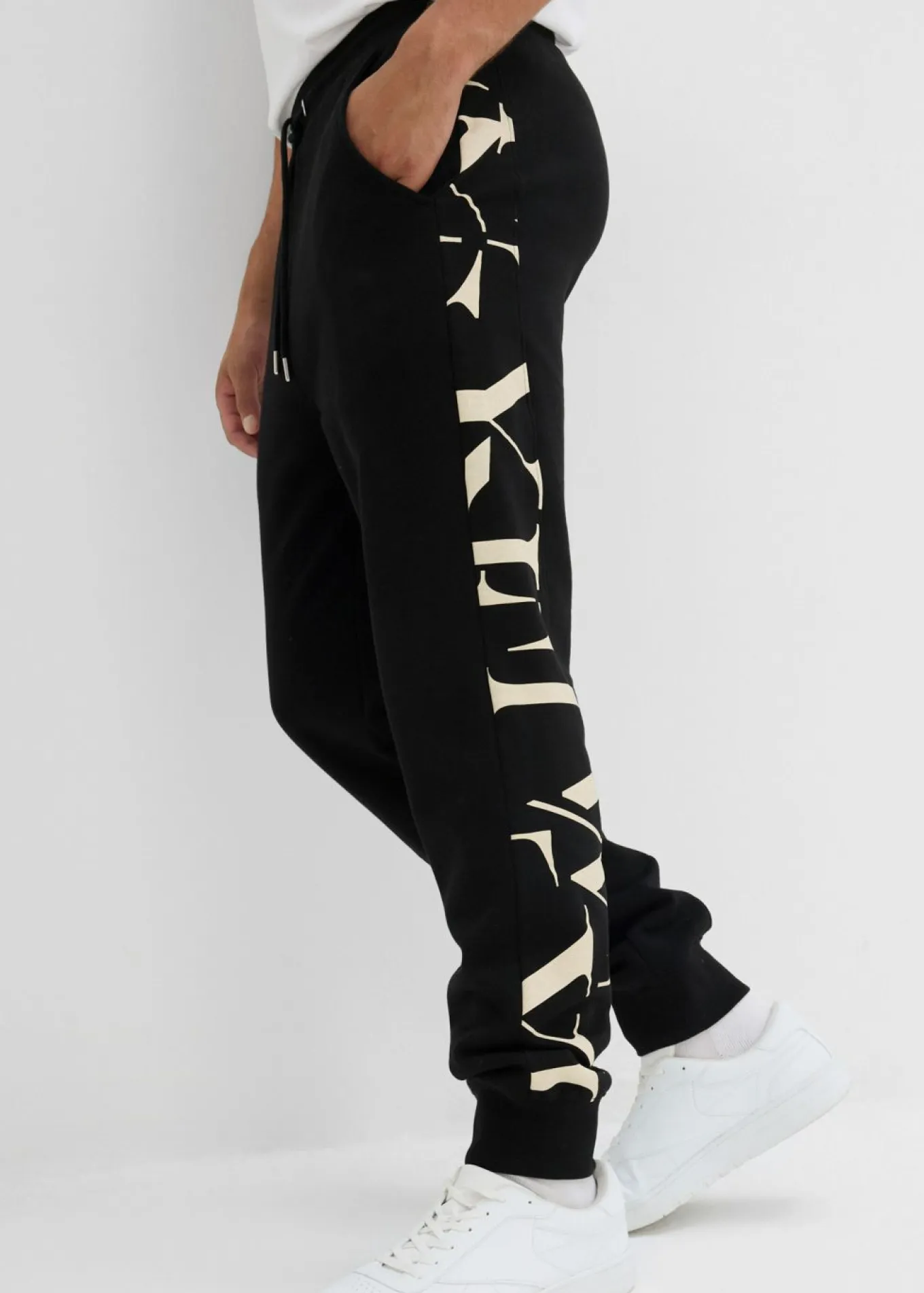 Pantalón de chándal de algodón orgánico puro con inserto