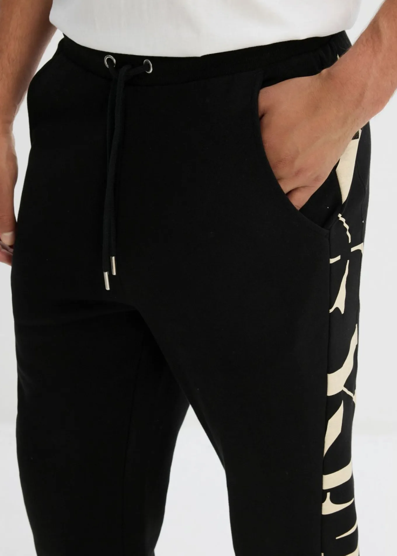 Pantalón de chándal de algodón orgánico puro con inserto