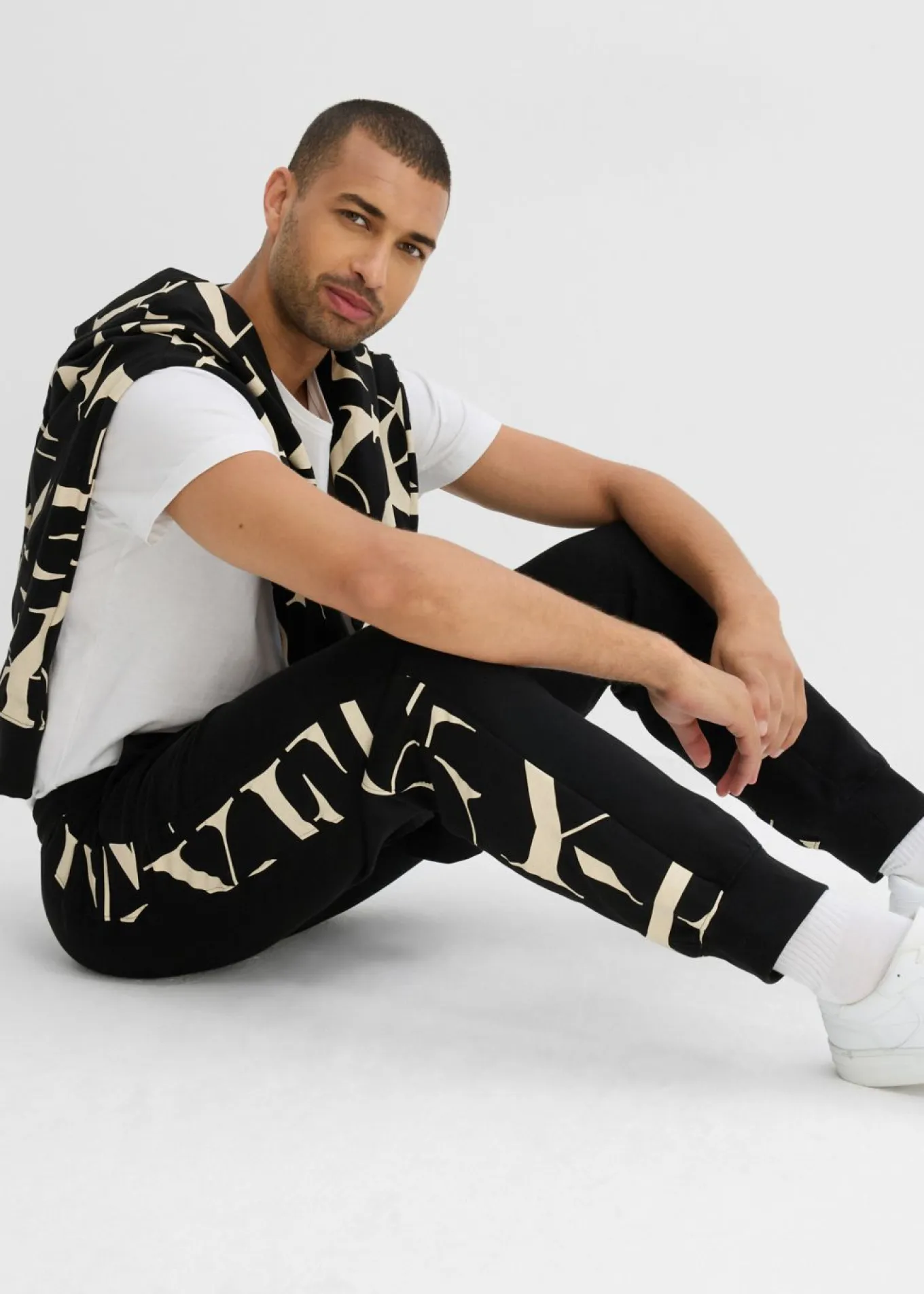 Pantalón de chándal de algodón orgánico puro con inserto