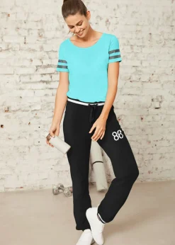 Pantalón de chándal de mezcla de algodón elástico