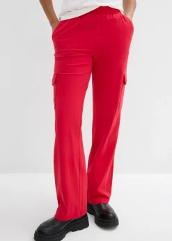 Pantalón de chándal en mezcla de algodón elástico