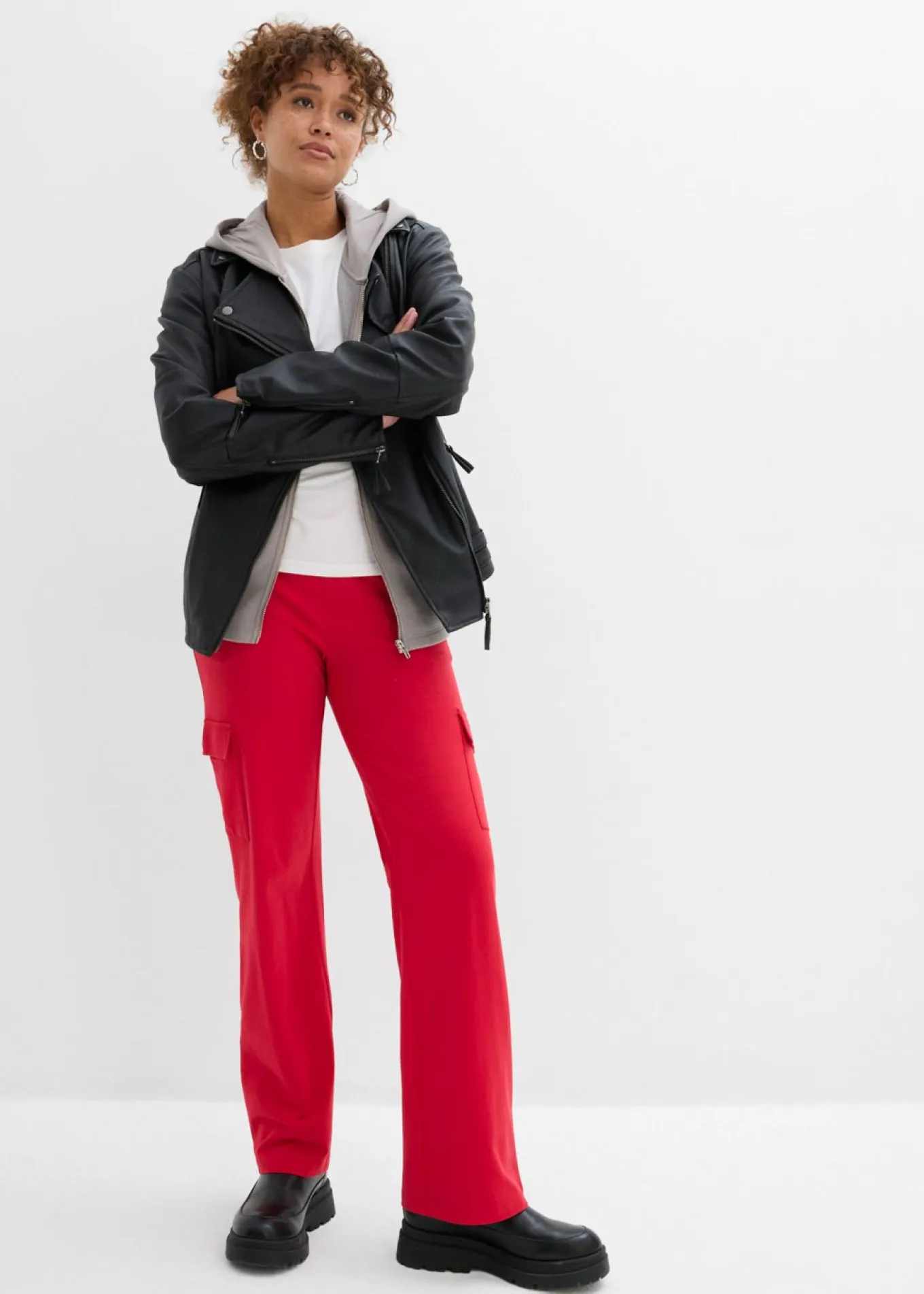 Pantalón de chándal en mezcla de algodón elástico