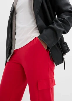 Pantalón de chándal en mezcla de algodón elástico