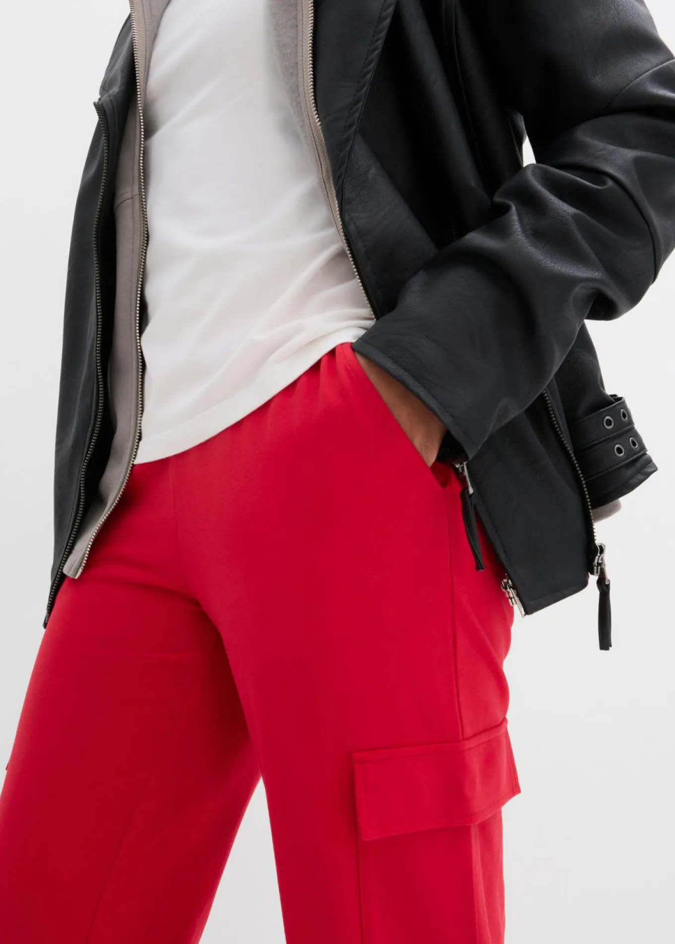 Pantalón de chándal en mezcla de algodón elástico