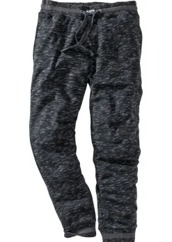 Pantalón de chándal jaspeado con cintura de canalé