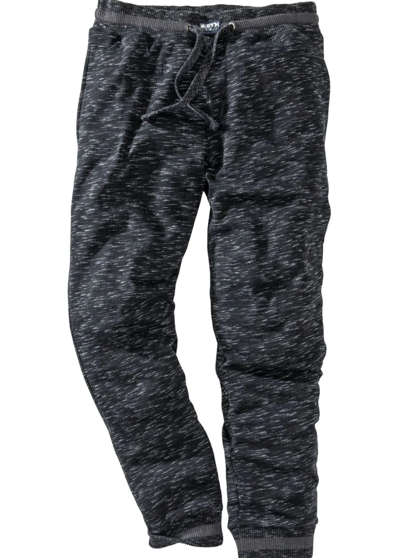 Pantalón de chándal jaspeado con cintura de canalé