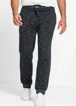 Pantalón de chándal jaspeado con cintura de canalé