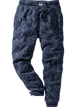Pantalón de chándal jaspeado con cintura de canalé