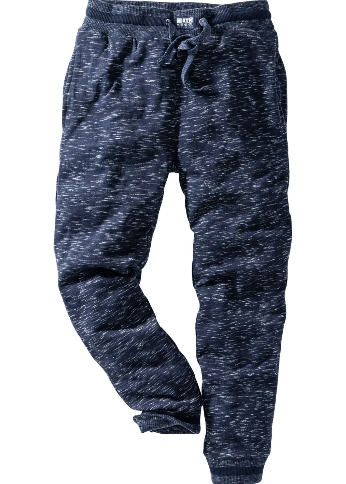 Pantalón de chándal jaspeado con cintura de canalé