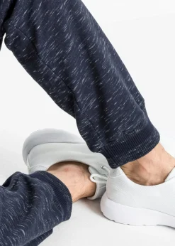 Pantalón de chándal jaspeado con cintura de canalé