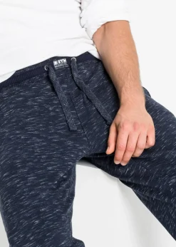 Pantalón de chándal jaspeado con cintura de canalé